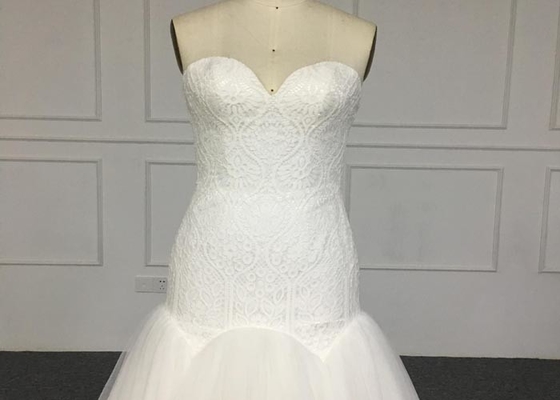 Trumpet Sweetheart Neck Mermaid Style Wedding Dress For Tall Woman Floor Length