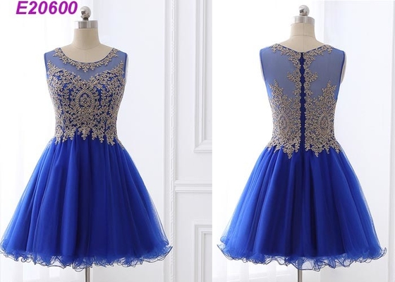 Beautiful A Line Blue Cocktail Dresses , Special Occasion Formal Cocktail Dresses