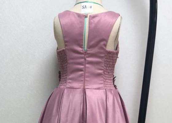 Fashion Satin Purple Flower Girl Dresses , Chidren Casual Flower Girl Dressing Gown