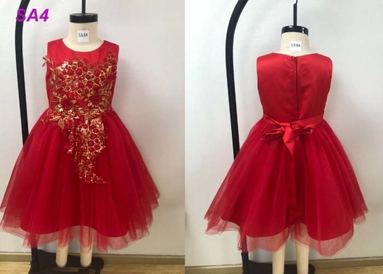 الگوهای توری Beading Princess Flower Girl لباس / Short Flower Girl Flower Girl لباس